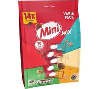 Mini Mix Chocolate Biscuit Bars Multipack 197.4g, Sharing Bag | KitKat 2 Finger Salted Caramel, Classic, White & Hazelnut, Peanut Butter, 79 kcal per Bar,
