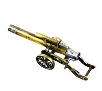 Mini Model Desktop Highly Realistic Full Alloy Steel Howitzer Must Have Collectible For Enthusiasts (Gold, 14.7X17.4X6.3CM)