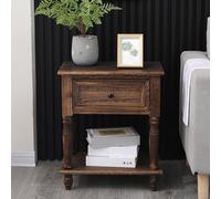 Mini modern white bedroom solid wood bedside table with storage drawers, multifunctional modern minimalist small bedroom wooden bedside table/storage cabinet - Nordic style ( Color : Wood grain , Size