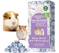 mini&moe Guinea Pigs Bedding 50L After Expandsion: Odor Control and Dust-Free Moisture Absorbent Natural Paper Small Pet Bedding - for Hamsters,Bunny and Rabbits