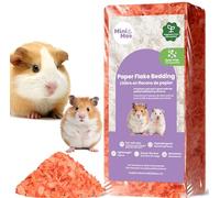 mini&moe Guinea Pigs Bedding Hamster Bedding: Moisture Absorbent and Dust-Free Natural Paper Small Pet Bedding - for Guinea Pigs, Hamsters, and Rabbits, 12 Liters