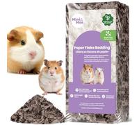 mini&moe Guinea Pigs Bedding Hamster Bedding: Moisture Absorbent and Dust-Free Natural Paper Small Pet Bedding - for Guinea Pigs, Hamsters, and Rabbits, 12 Liters