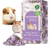 mini&moe Hamster Bedding 23 Liters: Dust-Free and Odor Control Moisture Absorbent Natural Paper Small Pet Bedding - for Guinea Pigs, Hamsters, Rabbits, and Small Animal