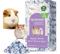 mini&moe Hamster Bedding 25 Liters: Dust-Free and Odor Control Moisture Absorbent Natural Paper Small Pet Bedding - for Guinea Pigs, Hamsters, Rabbits, and Small Animal