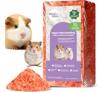 mini&moe Hamster Bedding 25 Liters: Dust-Free and Odor Control Moisture Absorbent Natural Paper Small Pet Bedding - for Guinea Pigs, Hamsters, Rabbits, and Small Animal