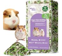mini&moe Hamster Bedding 25 Liters: Dust-Free and Odor Control Moisture Absorbent Natural Paper Small Pet Bedding - for Guinea Pigs, Hamsters, Rabbits, and Small Animal
