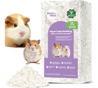 mini&moe Hamster Bedding 25 Liters: Dust-Free and Odor Control Moisture Absorbent Natural Paper Small Pet Bedding - for Guinea Pigs, Hamsters, Rabbits, and Small Animal