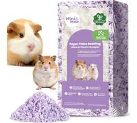 mini&moe Hamster Bedding 25 Liters: Dust-Free and Odor Control Moisture Absorbent Natural Paper Small Pet Bedding - for Guinea Pigs, Hamsters, Rabbits, and Small Animal