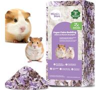 mini&moe Hamster Bedding 25 Liters: Dust-Free and Odor Control Moisture Absorbent Natural Paper Small Pet Bedding - for Guinea Pigs, Hamsters, Rabbits, and Small Animal