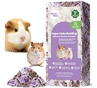 mini&moe Hamster Bedding: Dust-Free and Odor Control Moisture Absorbent Natural Paper Small Pet Bedding - for Guinea Pigs, Hamsters, and Rabbits, 12 Liters