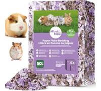 mini&moe Hamster Bedding: Dust-Free and Odor Control Moisture Absorbent Natural Paper Small Pet Bedding - for Guinea Pigs, Hamsters, and Rabbits, 50 Liters