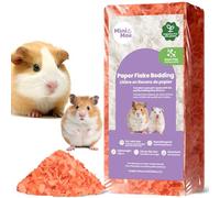 mini&moe Hamster Bedding: Moisture Absorbent and Dust-Free Natural Paper Small Pet Bedding - for Guinea Pigs, Hamsters, and Rabbits, 23 Liters
