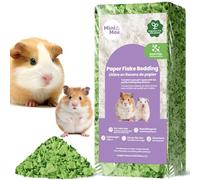 mini&moe Hamster Bedding: Moisture Absorbent and Dust-Free Natural Paper Small Pet Bedding - for Guinea Pigs, Hamsters, and Rabbits, 23 Liters