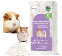 mini&moe Hamster Bedding: Moisture Absorbent and Dust-Free Natural Paper Small Pet Bedding - for Guinea Pigs, Hamsters, and Rabbits, 23 Liters
