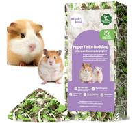 mini&moe Hamster Bedding: Odor Control and Dust-Free Moisture Absorbent Natural Paper Small Pet Bedding - for Guinea Pigs, Hamsters, and Rabbits, 12 Liters
