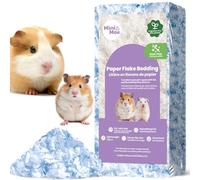 mini&moe Hamster Bedding: Odor Control and Dust-Free Moisture Absorbent Natural Paper Small Pet Bedding - for Guinea Pigs, Hamsters, and Rabbits, 12 Liters