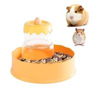 Mini&moe Hamster Food Bowl - Automatic Guinea Pig Feeder No Spill Storage Small Pet Food Dispenser for Gerbil, Rat, Chinchilla, Ferret, Hedgehog
