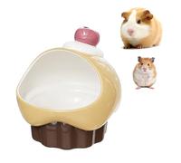 Mini&moe Hamster Food Bowl - Ceramic Guinea Pig Bowl Chew-Proof Anti-Turning Small Animal Food Dish for Dwarf Hamster, Gerbil, Rat