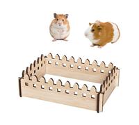 mini&moe Hamster Hideout - Detachable Hamster Fence Wooden Divider Small Animal Cage Accessories Habitat Decor for Rat, Gerbil, Ferret, Chinchilla, Guinea Pig