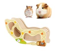 mini&moe Hamster Hideout Tunnel - Hamster Climbing Toys Ladder Natural Small Animal Cage Accessories Habitat for Dwarf Gerbils Rat Mice
