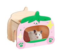 mini&moe Hamster Houses and Hideouts - Wooden Hamster Hideouts Multiple Entrances Small Animal Habitat Cage Accessories & Decor for Syrian Dwarf Gerbils Rat Mouse