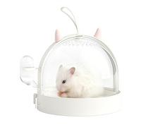 Mini&moe Hamster Travel Cage - Small Animal Carrier Cage with Water Bottle Small Portable Hamster Cage for Mice, Gerbils, Short Trips & Vet Visits