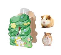 mini&moe Hamster Water Bottle for Glass Tank - Guinea Pig Water Bottle No Drip with Wooden Holder, Small Animal Water Dispenser for Rats, Chinchillas, Gerbils, Sugar Gliders, Floral Magic