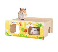 mini&moe Natural Wooden Hamster House Platform