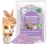 mini&moe Small Animal Paper Pellet Bedding: Odor & Moisture Absorbent Natural Paper Pellet Bedding - for Guinea Pigs, Hamsters, and Rabbits, 3.96lb