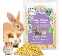 mini&moe Small Animal Paper Pellet Bedding: Odor & Moisture Absorbent Natural Paper Pellet Bedding - for Guinea Pigs, Hamsters, and Rabbits, 1.98lb