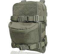 Mini Molle Backpack, Tactical Small Rucksack Water Pack for 2L Hydration Bladder 500D Nylon Lightweight Bag for Hiking Trekking Cycling Men Women Ranger Green