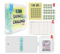 Mini Money Budget Binder, 25 Envelope Saving Challenge, Money Saving Wallet Money Envelopes Budget Planner with Pen & Tracker, Cash Stuffing Budget Wallet for School Home Office Travel Diary £300