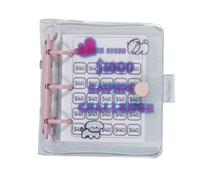 Mini Money Savings Challenge Binder, Cash Envelopes Reusable Money Saving Wallet with Cash, Envelope Savings Challenge(Pink&purple-1000)