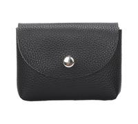 Mini Money Storage Case: PU Leather, Pebble Design, Small Zipper Handbag, Slim Profile, Travel Cash, Durable and Smooth Item, , Black, Consulte la descripción, See description