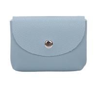 Mini Money Storage Case: PU Leather, Pebble Design, Small Zipper Handbag, Slim Profile, Travel Cash, Durable and Smooth Item, , Sky Blue, Consulte la descripción, See description
