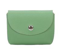 Mini Money Storage Case: PU Leather, Pebble Design, Small Zipper Handbag, Slim Profile, Travel Cash, Durable and Smooth Item, , Light Green, Consulte la descripción, See description