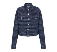 Mini Monogram Jacquard Denim Jacket- female- Balmain- Denim Jackets- Blue- L- Jackets L