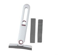 Mini Mop Desktop Cleaning System Handheld Self Squeezing Sponge Mop for Kitchen Bathroom Corner Deep Cleaning Small Floor Tile Scrubber Household Cleaning Tool Set 3 Replacement Heads
