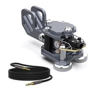 Mini Morse Radio Key Double Paddle Morse Code Key with Stainless Steel Body Three Neodymium Magnets Base Gray
