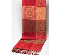 Mini Mosaic Crimson Jacquard Throw