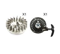 Mini Moto Pocket Bike Black Pull Start Pullstart Flywheel Minimoto Dirtbike 49cc