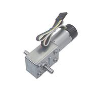 Mini Motor D C6V-24V Slow Speed High Torque Turbo Worm Gear with Encoder Two-Phase Code Signal Dual Shafts Geared Motors : 23 RPM, Voltage DC 6V)(Onecolor,18 RPM)