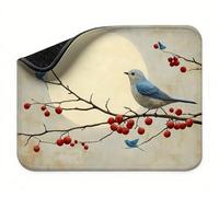 Mini Mouse Mat 11x9 inch, Mouse Mat Beige Bird, Thick Anti-slip Rubber Base Waterproo Mousepad, Small Gaming Desk Mat, Keyboard Mat, Improved Precision and Speed, Home Travel, Gifts for Women t0s-777
