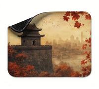 Mini Mouse Mat 11x9 inch, Mouse Mat Beige Black, Thick Anti-slip Rubber Base Waterproo Mousepad, Small Gaming Desk Mat, Keyboard Mat, Improved Precision and Speed, Home Travel, Gifts for Women t0s-671