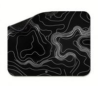Mini Mouse Mat 11x9 inch, Mouse Mat Black Abstract, Thick Anti-slip Rubber Base Waterproo Mousepad, Small Gaming Desk Mat, Keyboard Mat, Improved Precision and Speed, Home Office Travel t0s-830