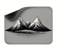 Mini Mouse Mat 11x9 inch, Mouse Mat Black Mountain Range(2), Thick Anti-slip Rubber Base Waterproo Mousepad, Small Gaming Desk Mat, Keyboard Mat, Improved Precision and Speed, Home Travel t0s-693