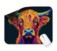 Mini Mouse Mat 11x9 inch, Mouse Mat Black Ox, Thick Anti-slip Rubber Base Waterproo Mousepad, Small Gaming Desk Mat, Keyboard Mat, Improved Precision and Speed, Home Travel, Gifts for Women t0s-4