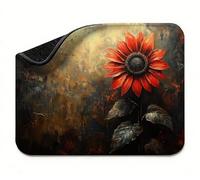 Mini Mouse Mat 11x9 inch, Mouse Mat Black Sunflower, Thick Anti-slip Rubber Base Waterproo Mousepad, Small Gaming Desk Mat, Keyboard Mat, Improved Precision and Speed, Home Office Travel t0s-641