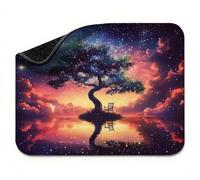 Mini Mouse Mat 11x9 inch, Mouse Mat Black Tree, Thick Anti-slip Rubber Base Waterproo Mousepad, Small Gaming Desk Mat, Keyboard Mat, Improved Precision and Speed, Home Travel, Gifts for Women t0s-607
