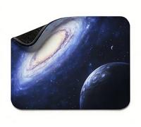 Mini Mouse Mat 11x9 inch, Mouse Mat Black Universe(5), Thick Anti-slip Rubber Base Waterproo Mousepad, Small Gaming Desk Mat, Keyboard Mat, Improved Precision and Speed, Home Office Travel t0s-670